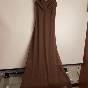 Chocolate Brown Evening Gown Size 8